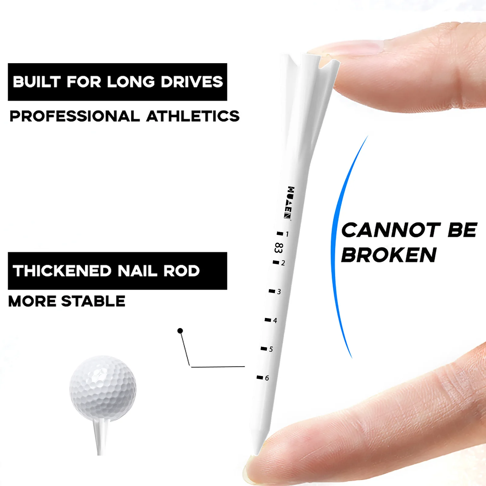 100 Uds. Tees de Golf de mader - Tee Height Marker reseña y precio